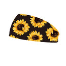 3 PCS Printing Elastic Polyester Cloth Women Headband Sports Sweat Wide Version Bundle Belt, Size: One Size(Black)