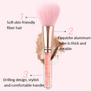 ZOREYA 10 In One Pink Crystal Transparent Handle Makeup Brush Set Makeup Tools,Style: Bare Brush