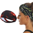 2 PCS Running Fitness Exercise Sweat-Absorbent Elastic Headband Sports Sweatband, Size: Free Size(Flame)