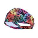 2 PCS Running Fitness Exercise Sweat-Absorbent Elastic Headband Sports Sweatband, Size: Free Size(Gradient Leaf)