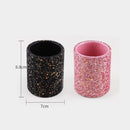 ZOREYA Makeup Tool Storage Box Makeup Brush Dustproof Storage Bucket(Pink)