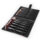 ZOREYA 18 In 1 Fiber Makeup Brush Set Black Wooden Handle Beauty Tools(ZZ18)