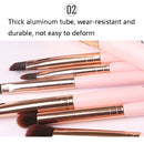 ZOREYA ZS744 7 In 1 Makeup Brush Set Beauty Tools Brush, Exterior color: Pink + Bag