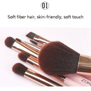 ZOREYA ZS744 7 In 1 Makeup Brush Set Beauty Tools Brush, Exterior color: Black + Bag