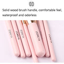 ZOREYA ZS744 7 In 1 Makeup Brush Set Beauty Tools Brush, Exterior color: Pink + Iron Box