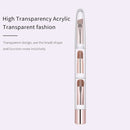 ZOREYA ZY8-100 3 In 1 Skin Color Telescopic Makeup Brush Portable Mini Eye Brush(Transparent)
