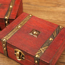 Antique Wooden Double Belt Jewelry Boxï¼ŒSpecificationï¼š With Password Lock