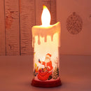 Christmas Decoration Night Light LED Simulation Flame Candle Light(A-Santa Claus)