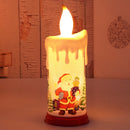 Christmas Decoration Night Light LED Simulation Flame Candle Light(B-Santa Claus)