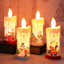 Christmas Decoration Night Light LED Simulation Flame Candle Light(B-Santa Claus)