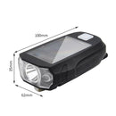Solar Charging Bicycle Front Light Mountain Bike Riding High Bright Night Warning Bicycle Headlights( T6 Lamp Beads)