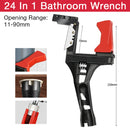 24-in-1 Large-Opening Bathroom Sink Wrench Multifunctional Installation And Maintenance Water Pipe Faucet Plumbing Wrench