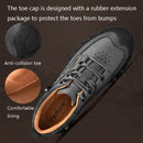 XZ2182 Autumn Men Outdoor Hiking Shoes Cowhide Laced Thick-Soled Men Shoes, Size: 46(Khaki)