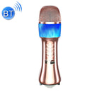 Q99 Bluetooth Microphone Wireless Silencing Applause Changing Tone Blue Light Microphone Audio(Rose Gold)