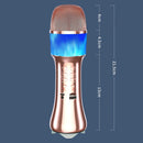 Q99 Bluetooth Microphone Wireless Silencing Applause Changing Tone Blue Light Microphone Audio(Fashion Green)
