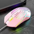 K-Snake X8 6 Keys Wired Luminous Mouse Precise Positioning Gaming Mouse, Cable Length: 1.5m(Pink)