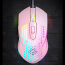 K-Snake X8 6 Keys Wired Luminous Mouse Precise Positioning Gaming Mouse, Cable Length: 1.5m(Pink)