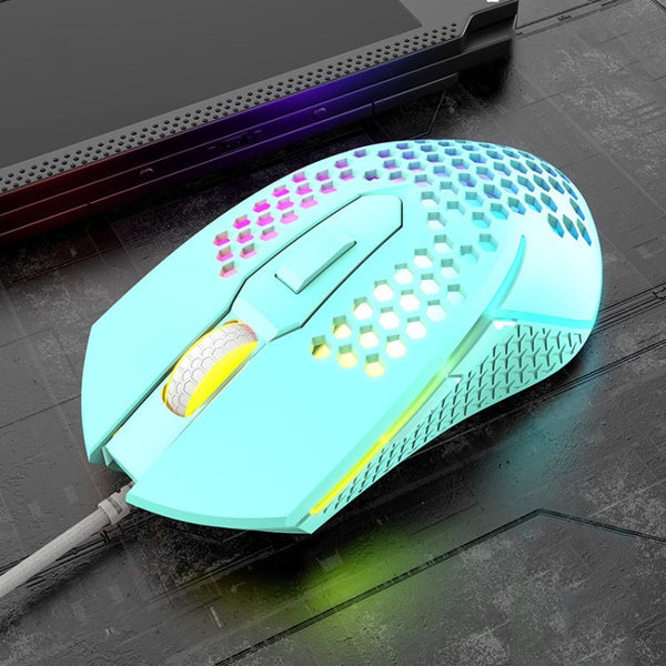 K-Snake X8 6 Keys Wired Luminous Mouse Precise Positioning Gaming Mouse, Cable Length: 1.5m(Green)