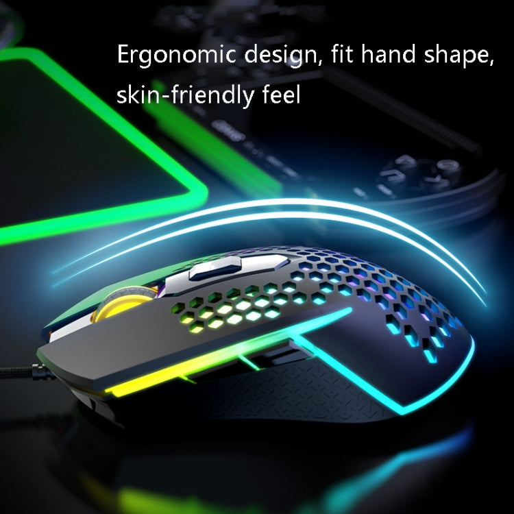 K-Snake X8 6 Keys Wired Luminous Mouse Precise Positioning Gaming Mouse, Cable Length: 1.5m(Green)