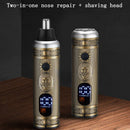Nose Trimming + Shaving Two-in-one Ordinary Motor Mini Razor For Men(Bronze)