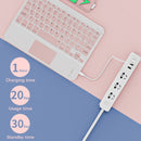 871 9.7 Inch Portable Tablet Bluetooth Keyboard With Touchpad + Mouse Set for iPad(Pink + Mouse)