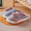 Thick-Soled EVA Autumn Winter Sunflower Couple Home Cotton Slippers, Size: 36/37(Blue)