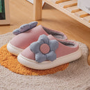 Thick-Soled EVA Autumn Winter Sunflower Couple Home Cotton Slippers, Size: 40/41(Pink)