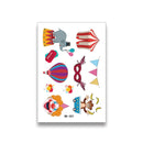 30 PCS Cartoon Cute Tattoo Stickers Children Amusement Park Stickers(WK-001)