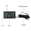 2 PCS Fish Tank Digital Thermometer Waterproof Probe Electronic Measuring Thermometer, Line Length: 2m (White)