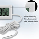 2 PCS Fish Tank Digital Thermometer Waterproof Probe Electronic Measuring Thermometer, Line Length: 2m (White)