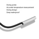 2 PCS Fish Tank Digital Thermometer Waterproof Probe Electronic Measuring Thermometer, Line Length: 2m (White)