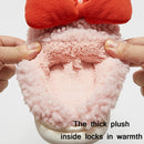 Autumn And Winter Bowknot Warm Couple Cotton Slippers, Size: 36/37(Red)