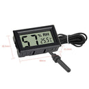 2 PCS Embedded Mini Household Vehicle Temperature And Humidity Meter Multi-Function Digital Temperature Humidity Meter(Black)