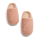Autumn And Winter Indoor Pure Color Couple Cotton Slippers, Size: 36/37(Pink)