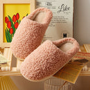 Autumn And Winter Indoor Pure Color Couple Cotton Slippers, Size: 36/37(Pink)