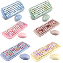 MOFii Candy Punk Keycap Mixed Color Wireless Keyboard and Mouse Set(Milk Tea Color)
