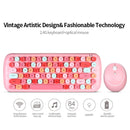 MOFii Candy Punk Keycap Mixed Color Wireless Keyboard and Mouse Set(Milk Tea Color)