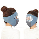2 PCS Polar Fleece Meltblown Cloth Hot Wind Cotton Outdoor Travel Warmth Mask, Size: One Size(Blue)