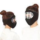 2 PCS Polar Fleece Meltblown Cloth Hot Wind Cotton Outdoor Travel Warmth Mask, Size: One Size(Black)