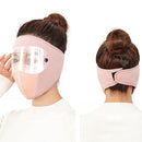 2 PCS Polar Fleece Meltblown Cloth Hot Wind Cotton Outdoor Travel Warmth Mask, Size: One Size(Pink)