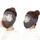 2 PCS Polar Fleece Meltblown Cloth Hot Wind Cotton Outdoor Travel Warmth Mask, Size: One Size(Grey)