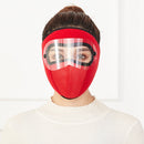 2 PCS Polar Fleece Meltblown Cloth Hot Wind Cotton Outdoor Travel Warmth Mask, Size: One Size(Dark Red)