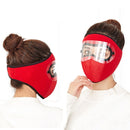 2 PCS Polar Fleece Meltblown Cloth Hot Wind Cotton Outdoor Travel Warmth Mask, Size: One Size(Dark Red)