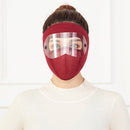 2 PCS Polar Fleece Meltblown Cloth Hot Wind Cotton Outdoor Travel Warmth Mask, Size: One Size(Wine Red)