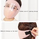 2 PCS Polar Fleece Meltblown Cloth Hot Wind Cotton Outdoor Travel Warmth Mask, Size: One Size(Wine Red)