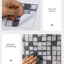 20 PCS / Set 3D Wall Stickers Bathroom Kitchen Waterproof And Oil-Proof Self-Adhesive Wallpaper Tile Stickers(MSK-012)