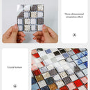 20 PCS / Set 3D Wall Stickers Bathroom Kitchen Waterproof And Oil-Proof Self-Adhesive Wallpaper Tile Stickers(MSK-011)