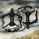 WEST BIKING Bicycle Aluminum Alloy Chromium Molybdenum Steel Axle Pedal(Black)