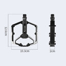 WEST BIKING Bicycle Aluminum Alloy Chromium Molybdenum Steel Axle Pedal(Black)