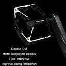 WEST BIKING Bicycle Aluminum Alloy Chromium Molybdenum Steel Axle Pedal(Black)